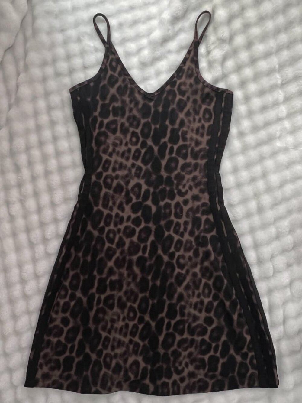 Adidas leopard print mini dress size small